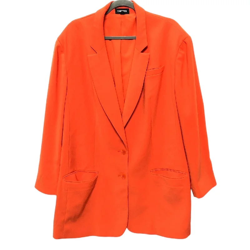 women's coats for everyday wear and tearBlazer By Express In Orange, Size: Xl