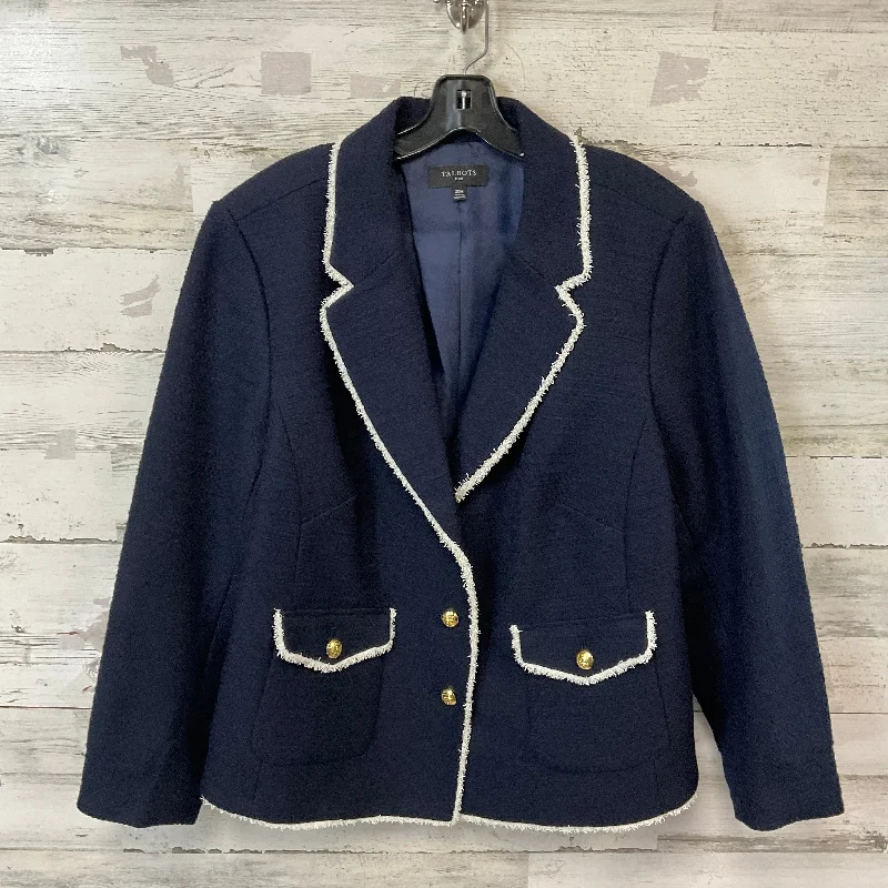 women's coats with military-inspired designsBlazer By Talbots In Blue, Size: 2x