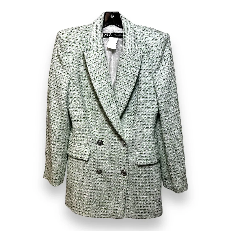 women's coats for those who appreciate timeless fashionBlazer By Zara In Green, Size: M