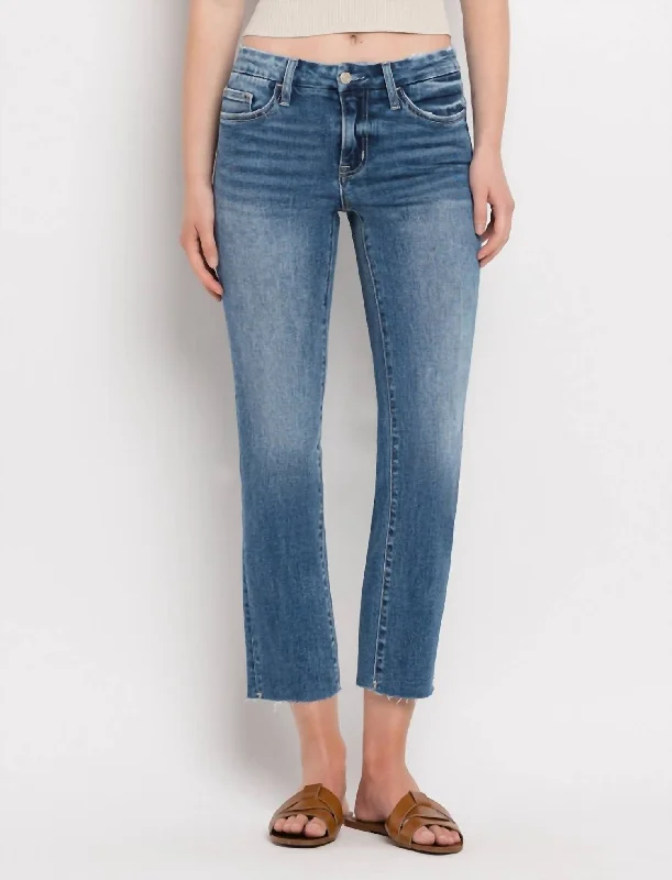 Crop You Out Slim Straight Jeans In Midnight