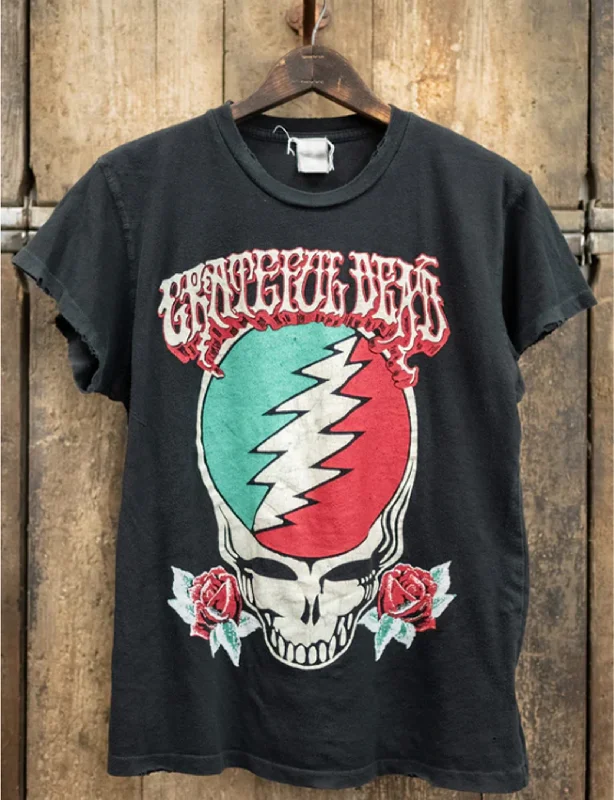 satin women's topsGrateful Dead 'In The Dark' Crew Tee, Coal