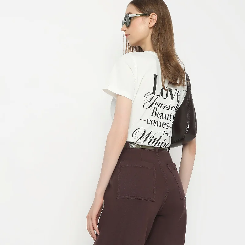 women's tops with cinched waistsRegular Fit Graphic T-Shirt