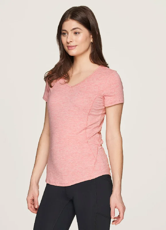 elegant women's topsStratus Super Soft Heathered V-Neck Tee