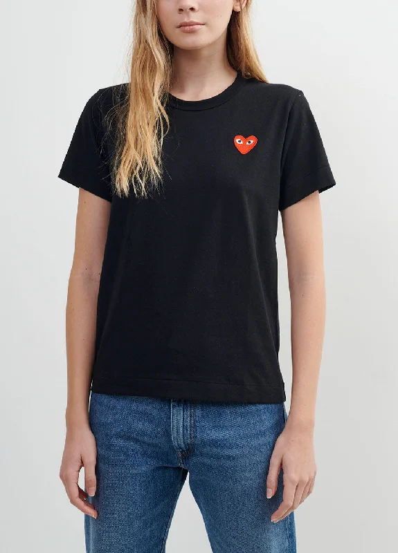 women's tops for those who love to mix and match prints and patternsT107 Red Heart T-Shirt