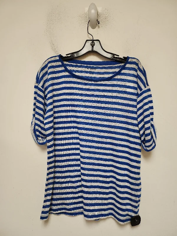 women's tops for mixing and matching with different bottomsTop Short Sleeve Basic By J. Crew In Striped Pattern, Size: S