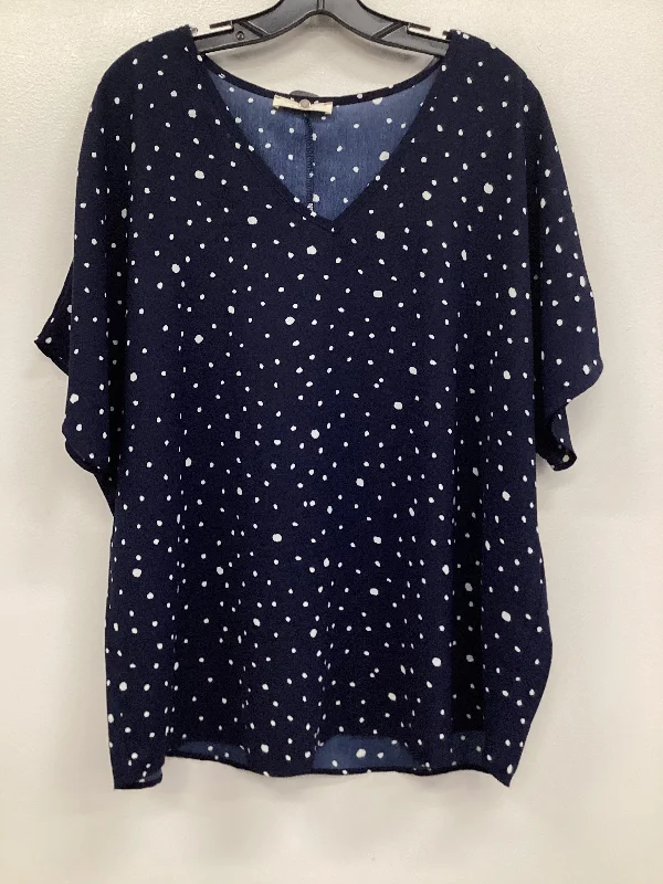 women's tops that offer a perfect blend of style, comfort, and affordabilityTop Short Sleeve By Entro In Navy, Size: Xl