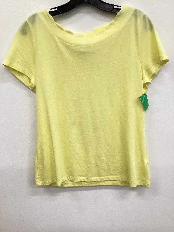 women's tops for everyday eleganceTop Short Sleeve By Talbots In Yellow, Size: S