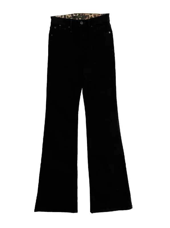 Women's Charlie Flare Jeans In Deep Black Wash