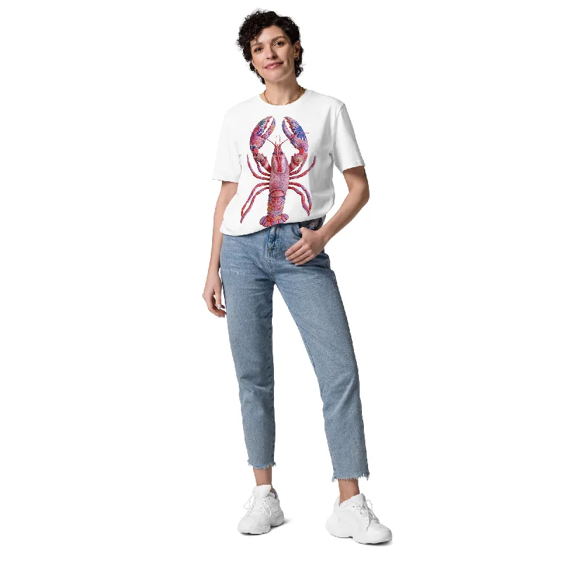 women's tops for minimalist aestheticsWomen's EcoLuxe Lobster Organic Cotton Tee - Maine