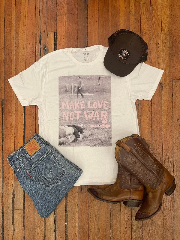 women's tops with beading accentsWoodstock Make Love Not War T-Shirt